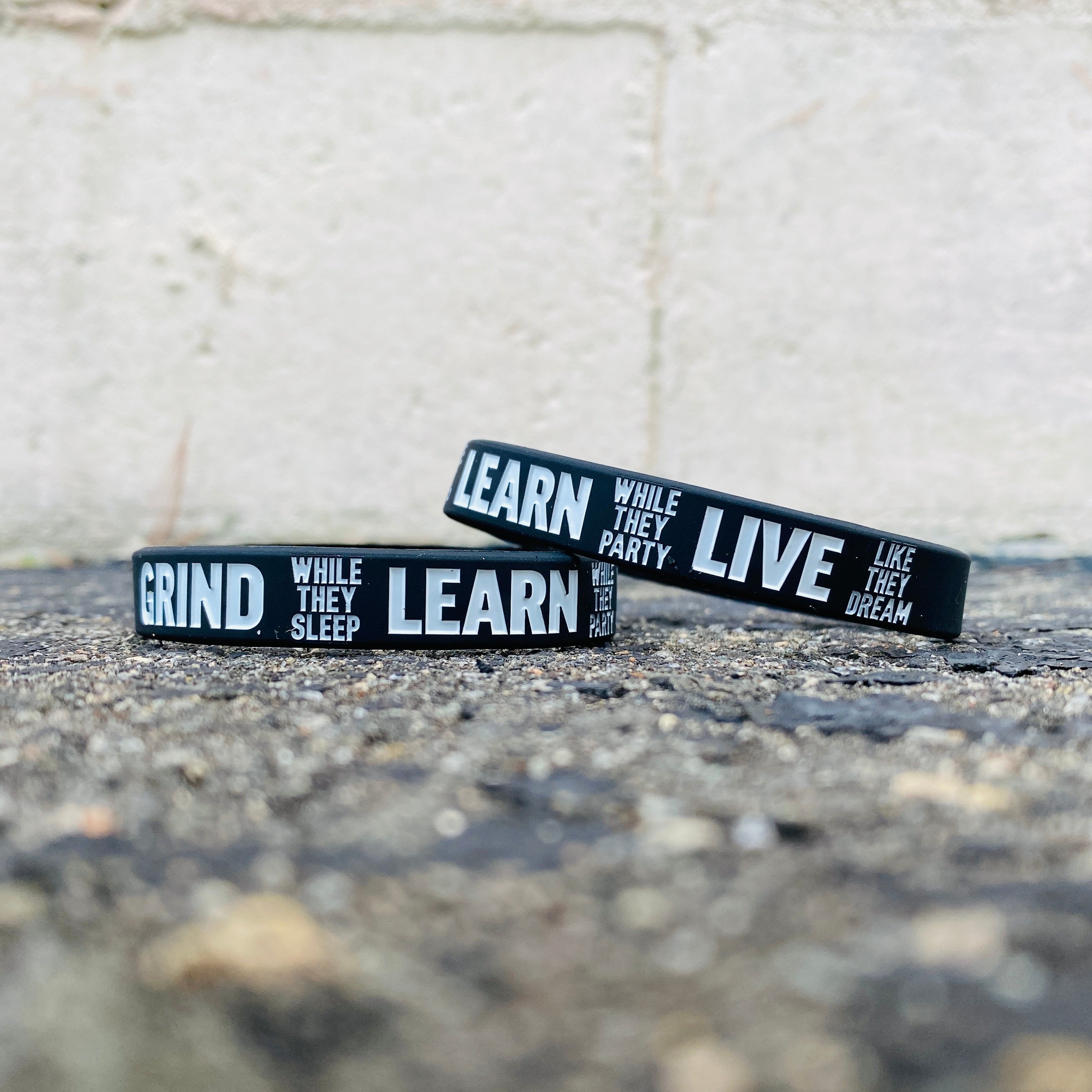 Collection of Grind Learn Live Wristband in a gallery layout